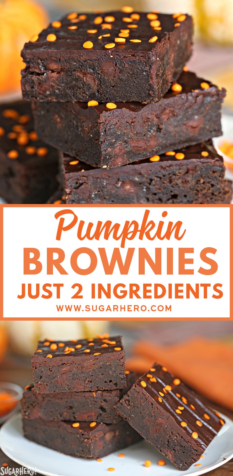 2Ingredient Pumpkin Brownies SugarHero