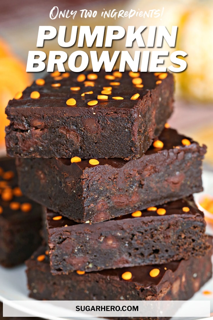 2Ingredient Pumpkin Brownies SugarHero