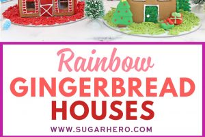Rainbow Gingerbread House Village