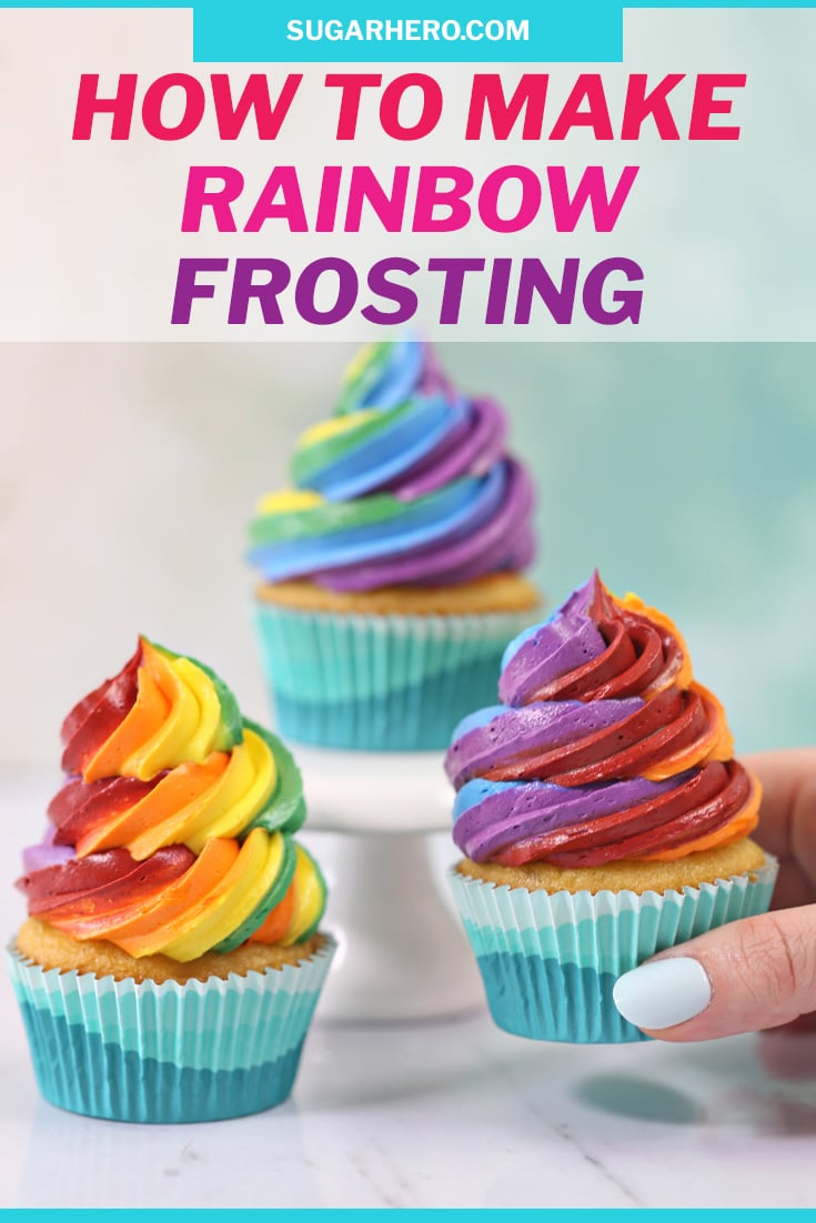 Rainbow Buttercream Frosting (Video & Tutorial!) SugarHero