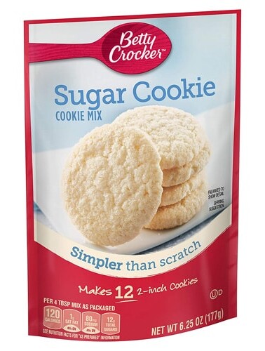 package of sugar cookie dough mix