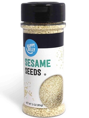 Jar of sesame seeds