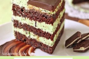 Mint Chocolate Chip Cake photo with text overlay for Pinterest