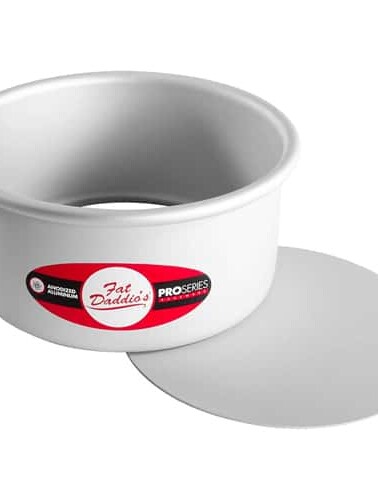 6-inch cake pan on white background