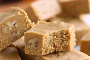 Pumpkin Fudge with overlay text for Pinterest