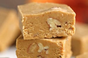 Pumpkin Fudge with overlay text for Pinterest