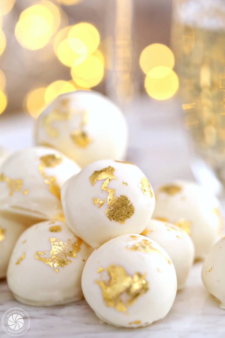 Champagne White Chocolate Truffles SugarHero