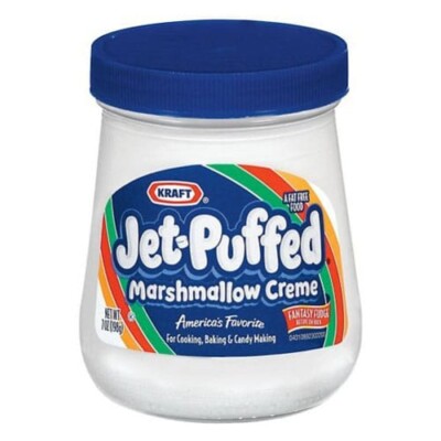 marshmallow cream in a jar