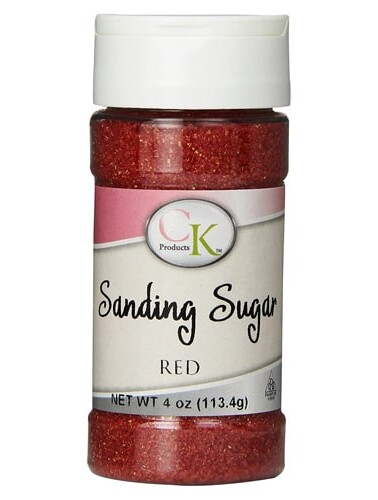 Red sanding sugar