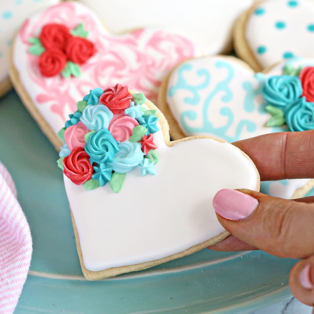 Valentine's Day Sugar Cookies 4 Ways - SugarHero