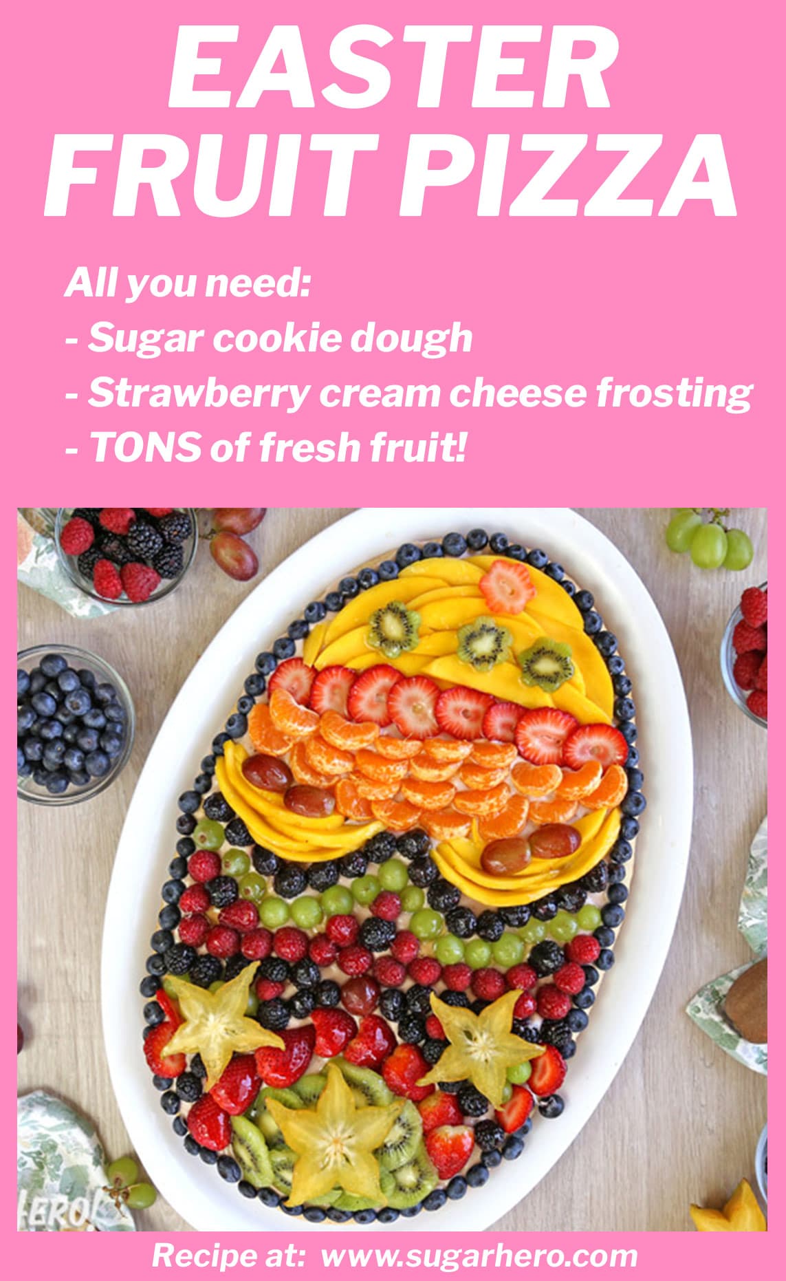 Easter Fruit Pizza SugarHero