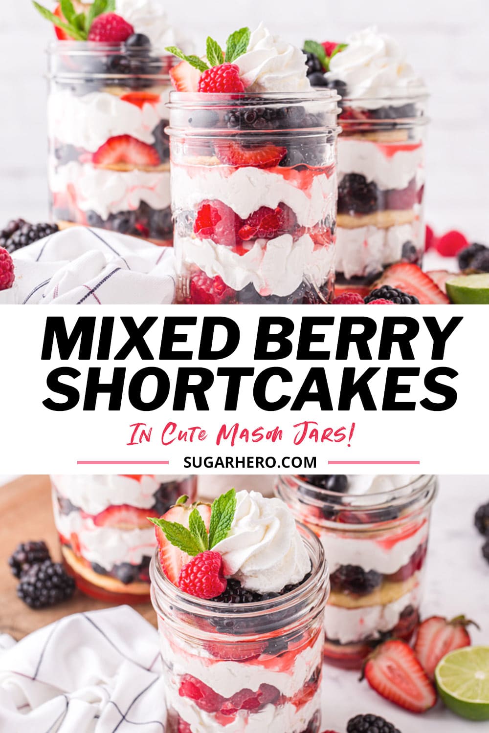 Berry Shortcake in a Jar - SugarHero