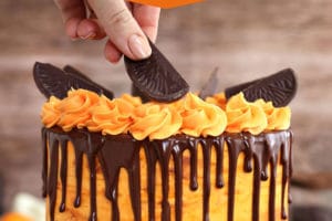 Chocolate Orange Cake photo with text overlay for Pinterest