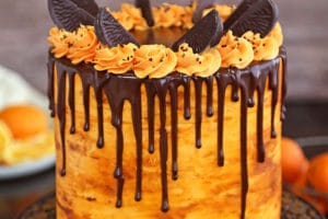 Chocolate Orange Cake photo with text overlay for Pinterest