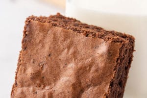 Photo of Brown Butter Brownies with text overlay for Pinterest