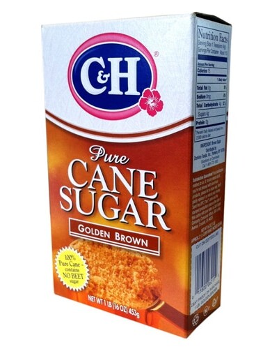 Box of C&H brown sugar.