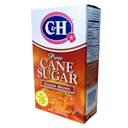 Box of C&H brown sugar.