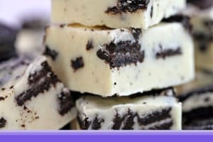 Oreo Fudge photo with text overlay for Pinterest