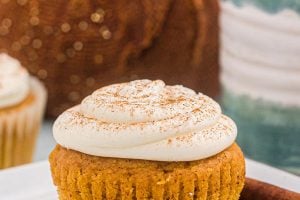 Photo of pumpkin spice cupcake for Pinterest.