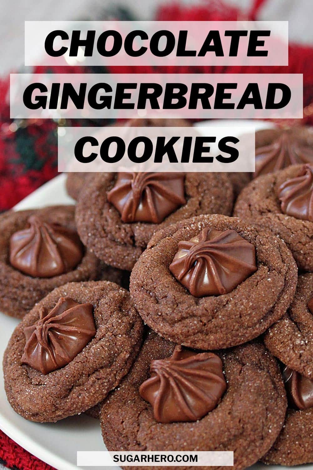 Soft Chocolate Gingerbread Cookies - SugarHero