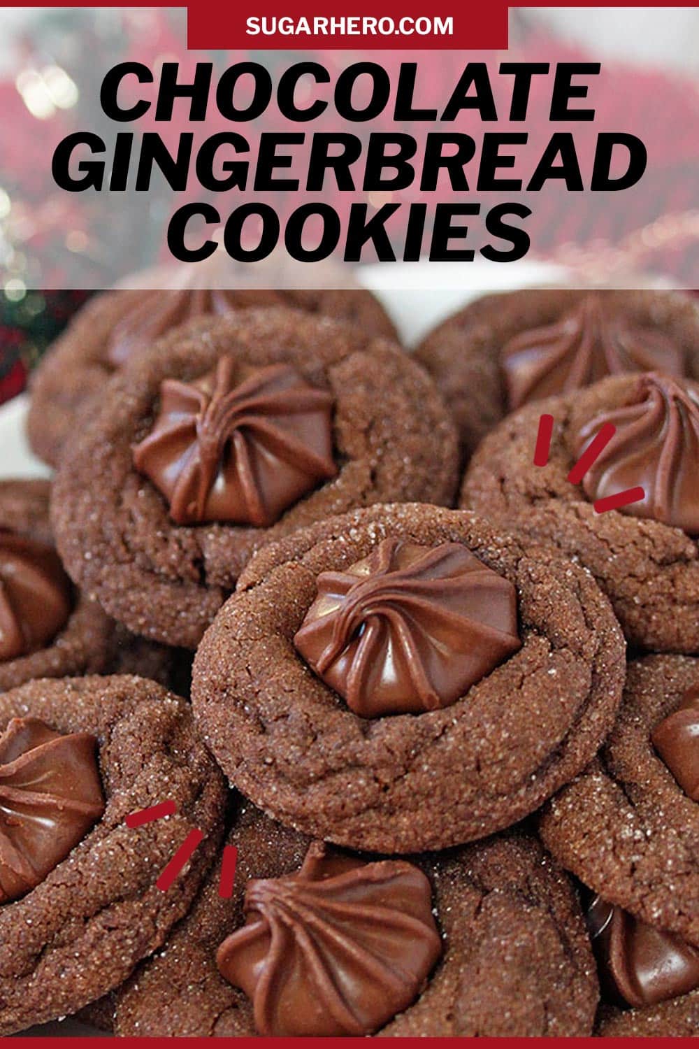 Soft Chocolate Gingerbread Cookies - SugarHero