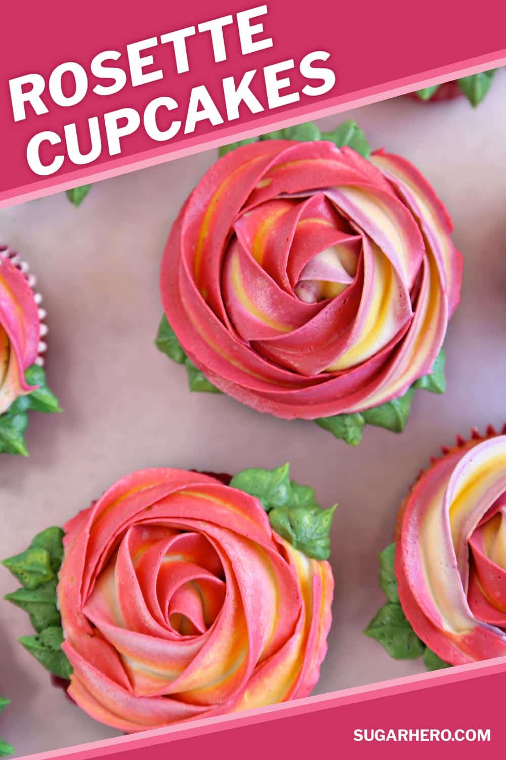 Rosette Cupcakes SugarHero