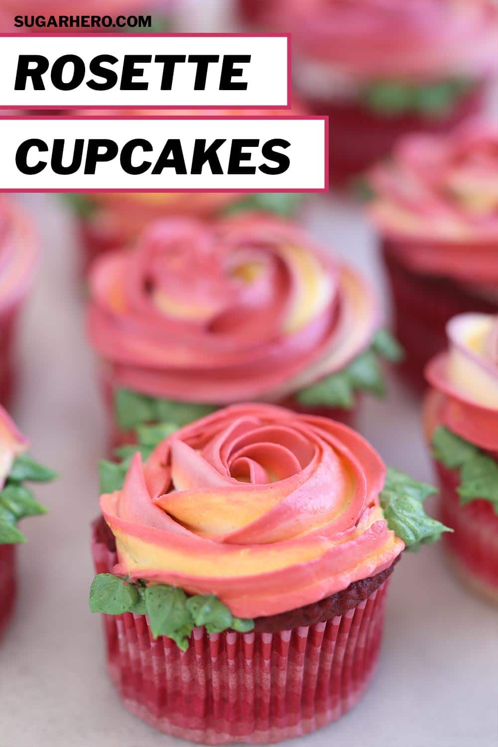 Rosette Cupcakes SugarHero