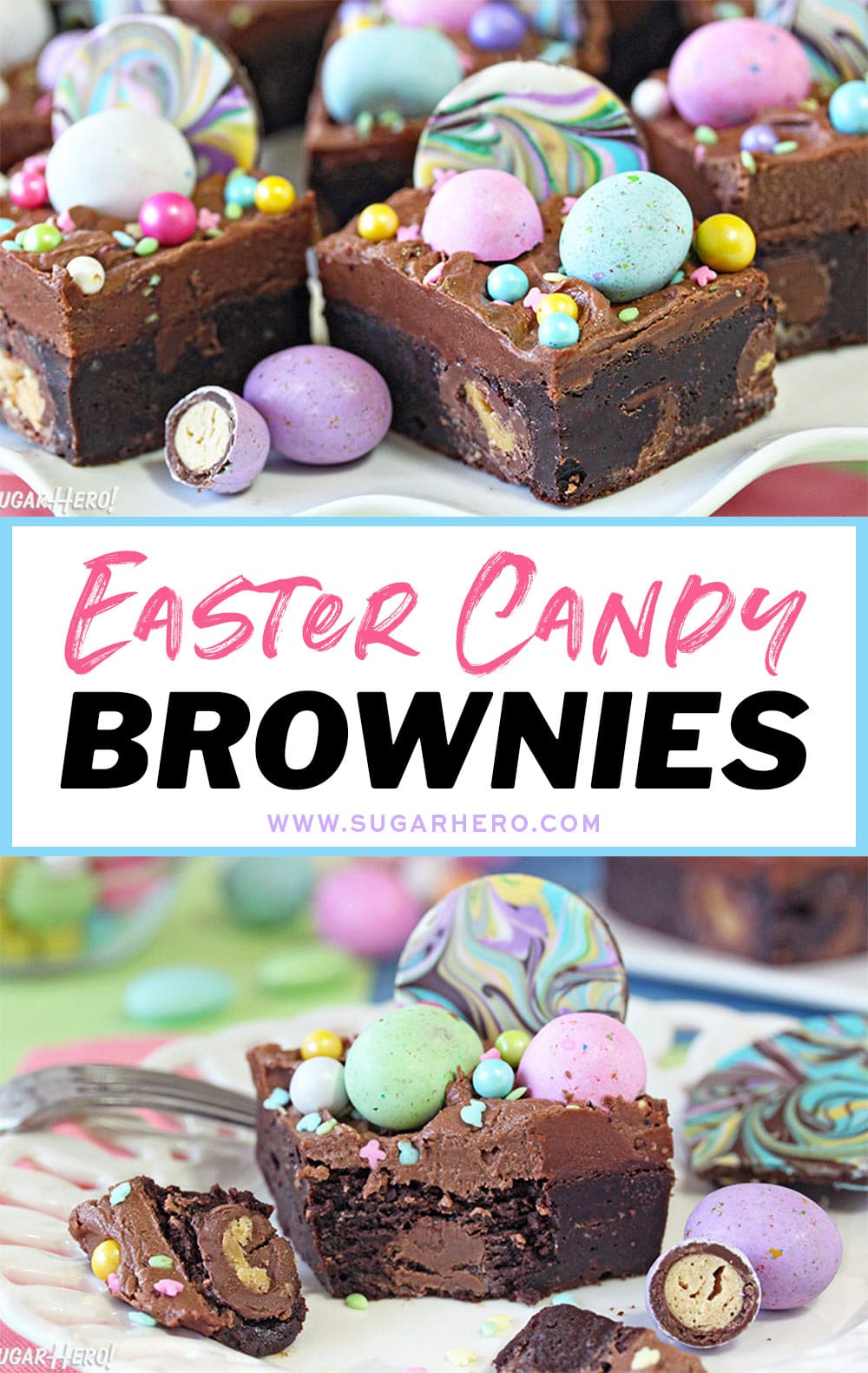 Frosted Easter Brownies (with Malted Milk Eggs) SugarHero