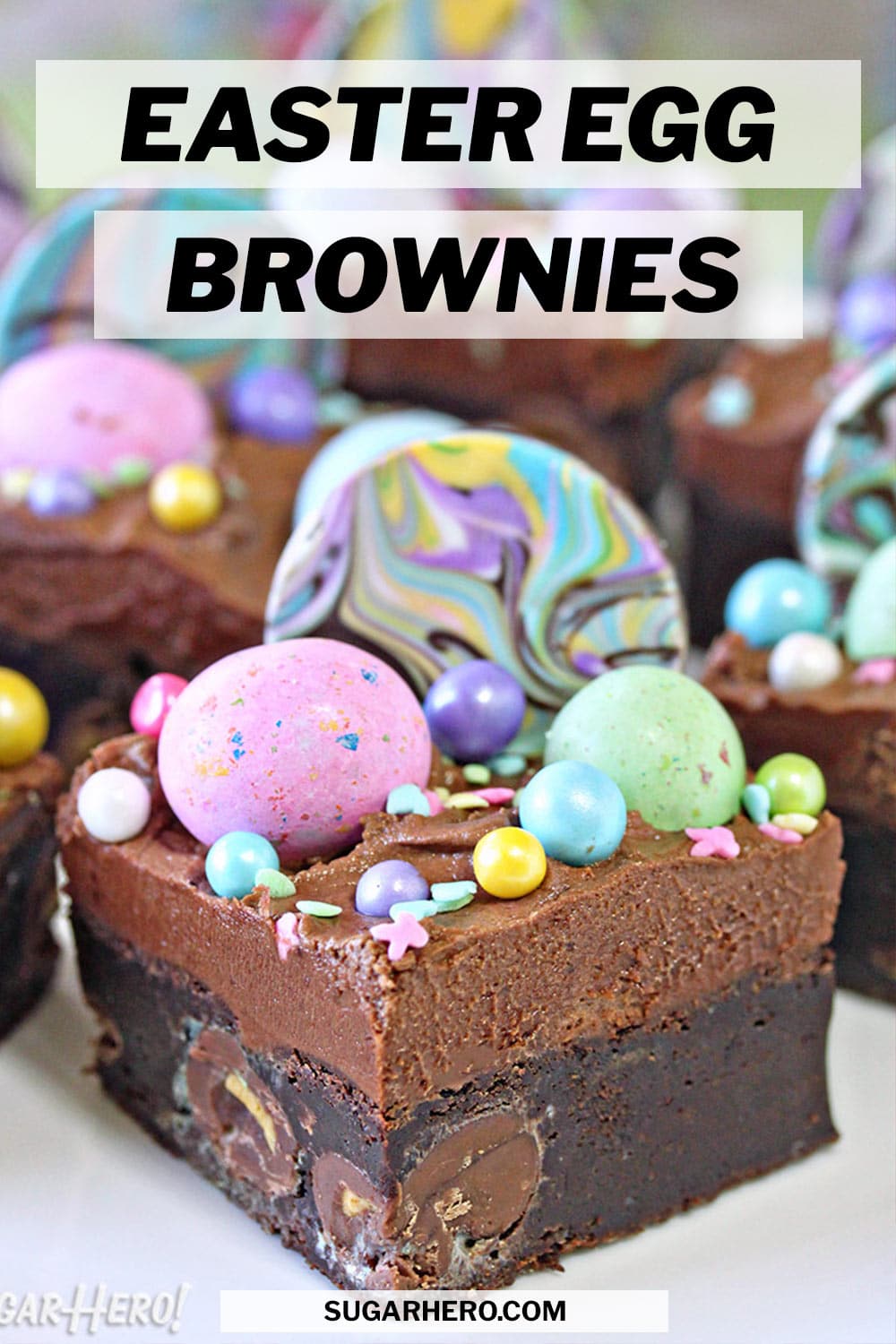 Frosted Easter Brownies (with Malted Milk Eggs) SugarHero