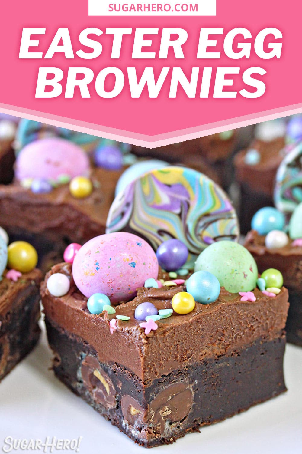 Frosted Easter Brownies (with Malted Milk Eggs) SugarHero