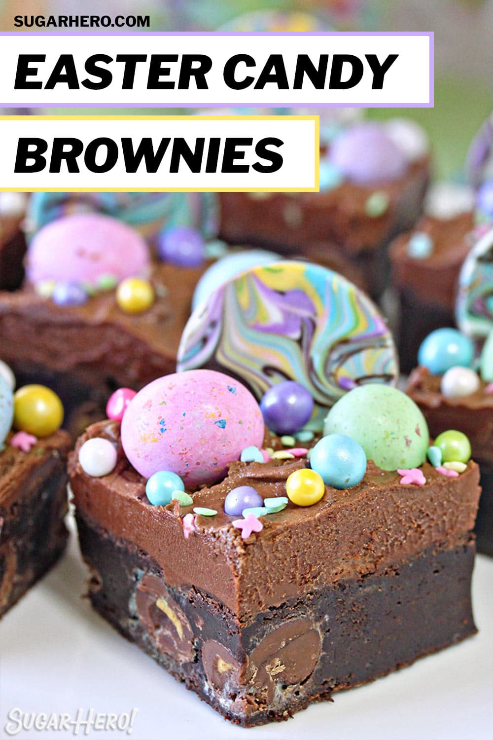 Frosted Easter Brownies (with Malted Milk Eggs) SugarHero
