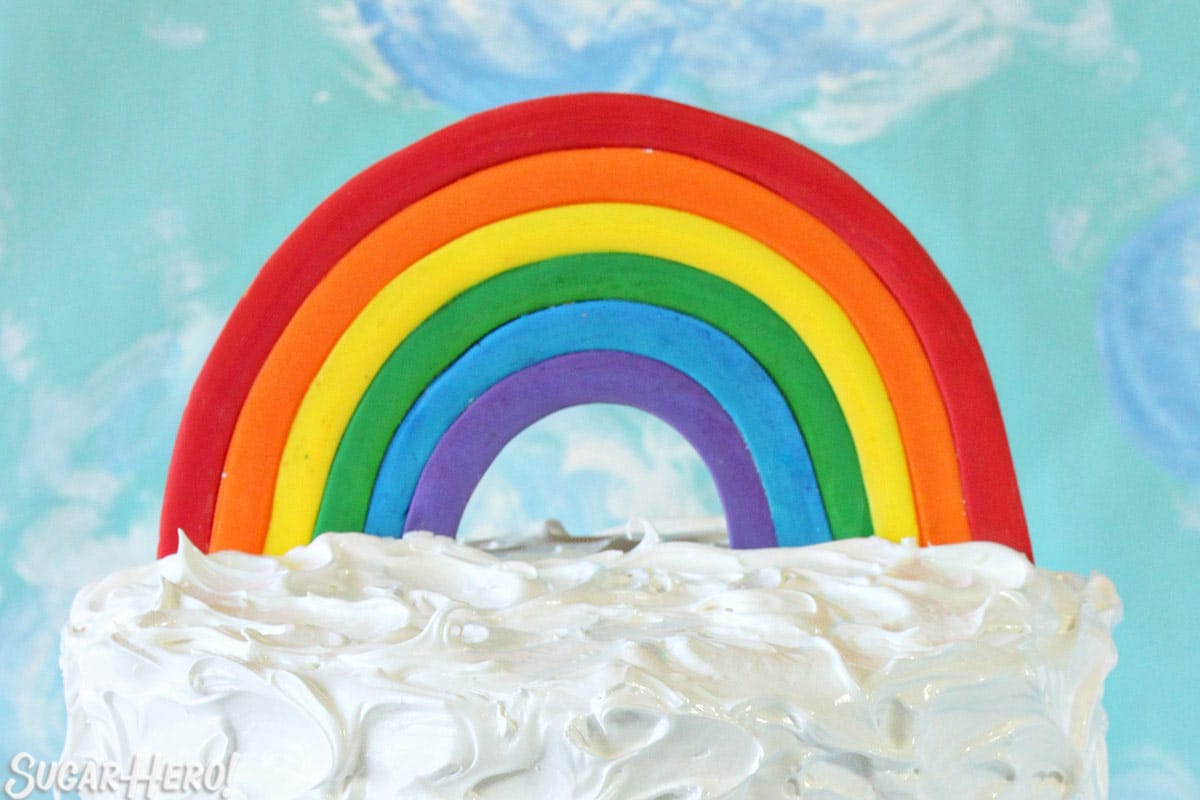How to Make A Fondant Rainbow Cake Topper SugarHero