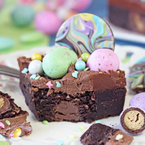 Frosted Easter Brownies (with Malted Milk Eggs) SugarHero