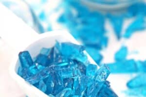Photo of Breaking Bad Blue Rock Candy with text overlay for Pinterest.