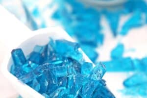 Photo of Breaking Bad Blue Rock Candy with text overlay for Pinterest.