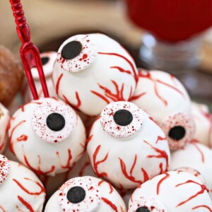 Close-up of Donut Hole Eyeballs.