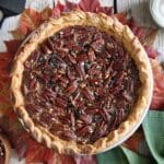 Top view of Deep Dish Pecan Pie.