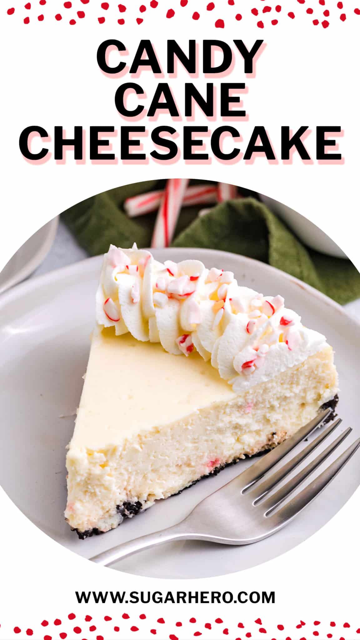 Candy Cane Cheesecake SugarHero