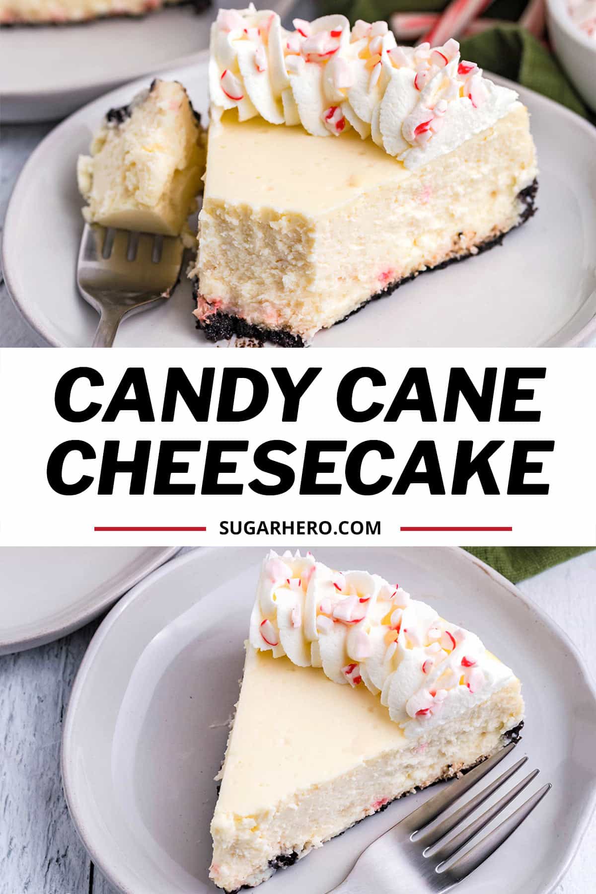 Candy Cane Cheesecake SugarHero