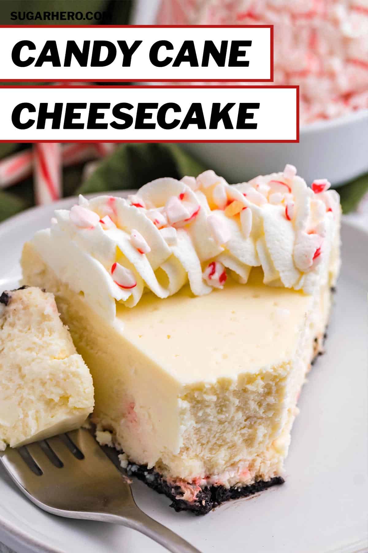 Candy Cane Cheesecake SugarHero