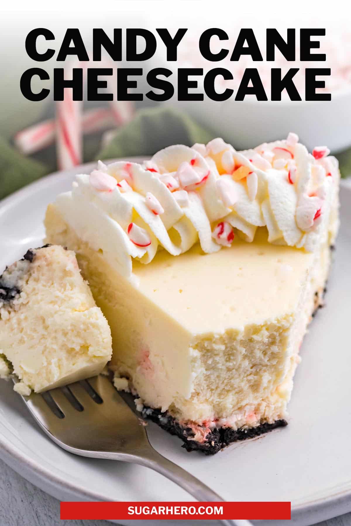 Candy Cane Cheesecake SugarHero