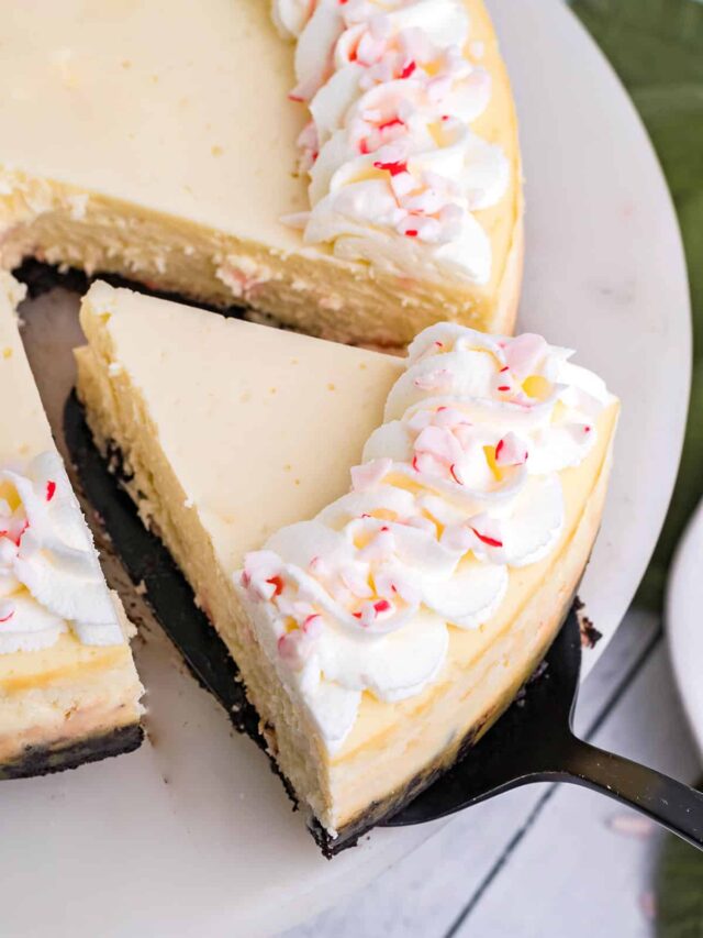 Luscious Candy Cane Cheesecake Recipe SugarHero