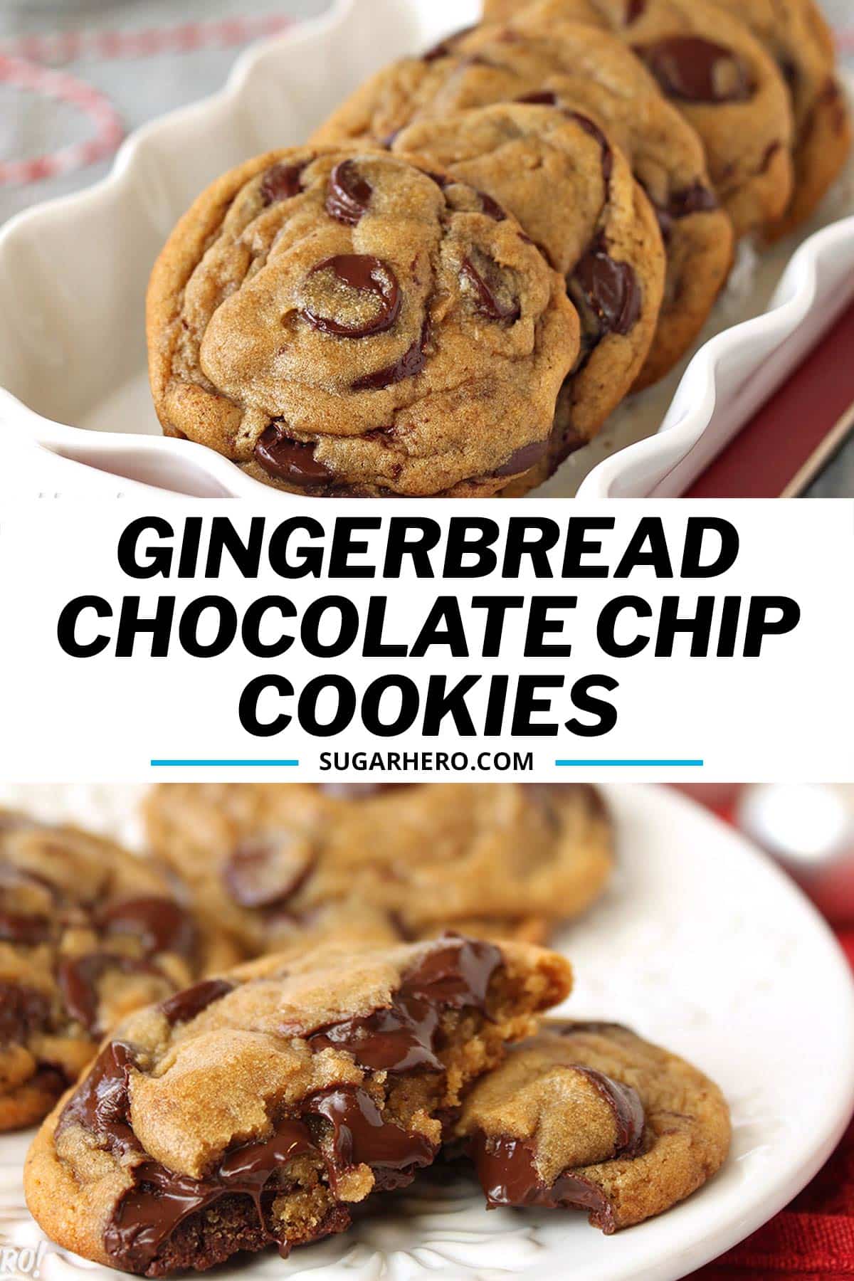 Gingerbread Chocolate Chip Cookies SugarHero