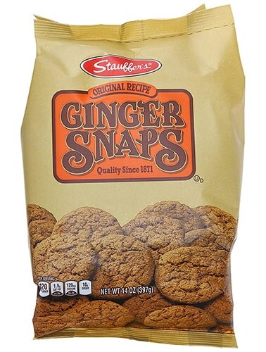 Bag of gingersnap cookies