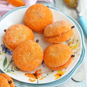 5 Clementine Cookies on a plate.