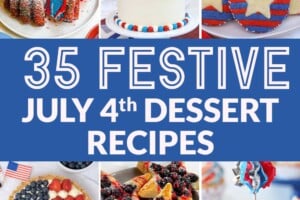 Collage of 12 July 4th desserts, with text overlay for Pinterest.
