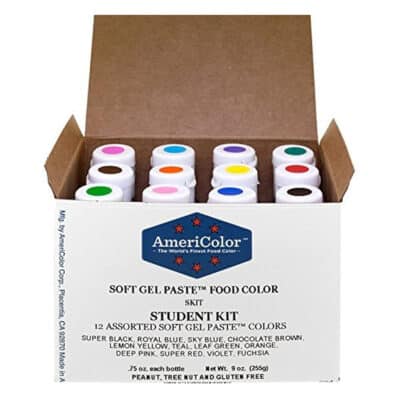Box of Americolor gel food coloring.