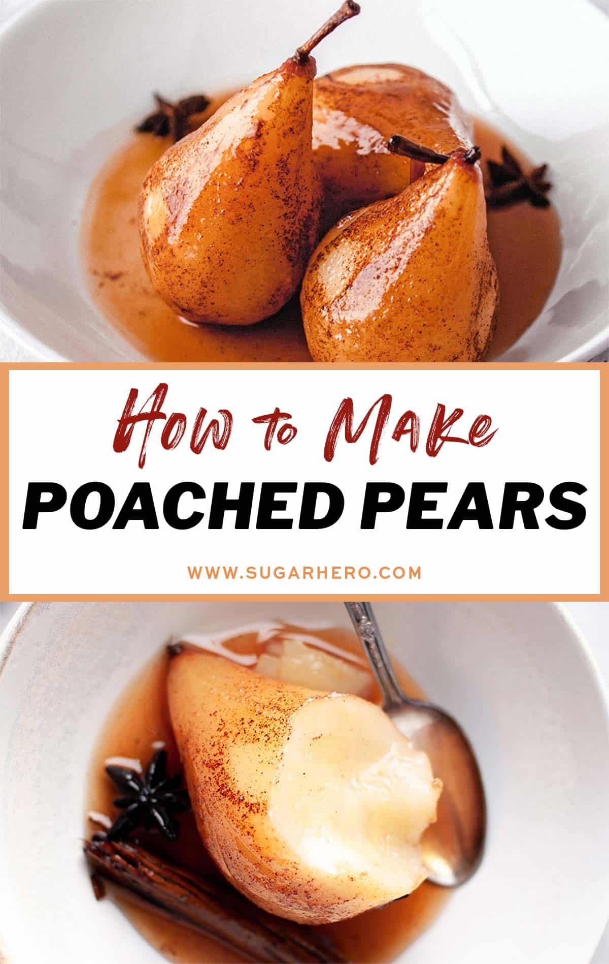 Poached Pears Recipe - SugarHero
