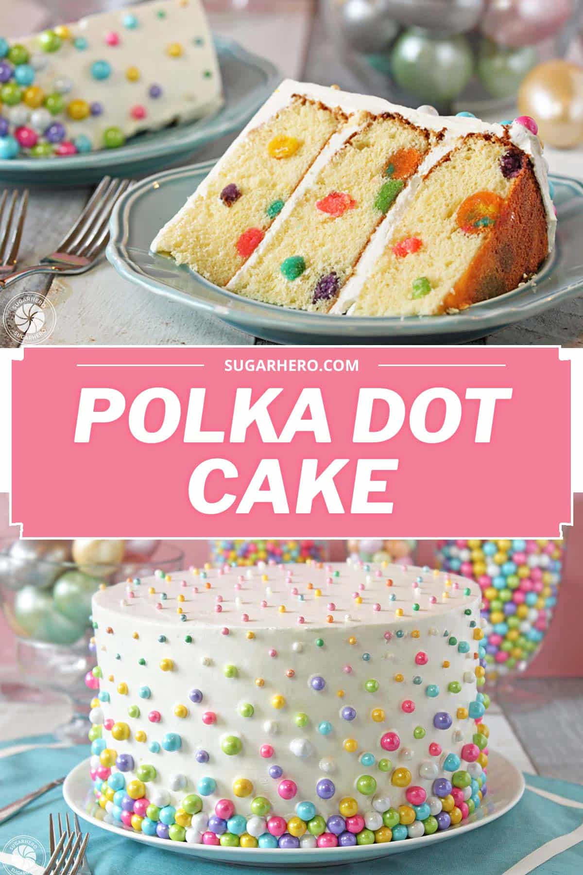 Easter Polka Dot Cake with Coconut Buttercream SugarHero — free download