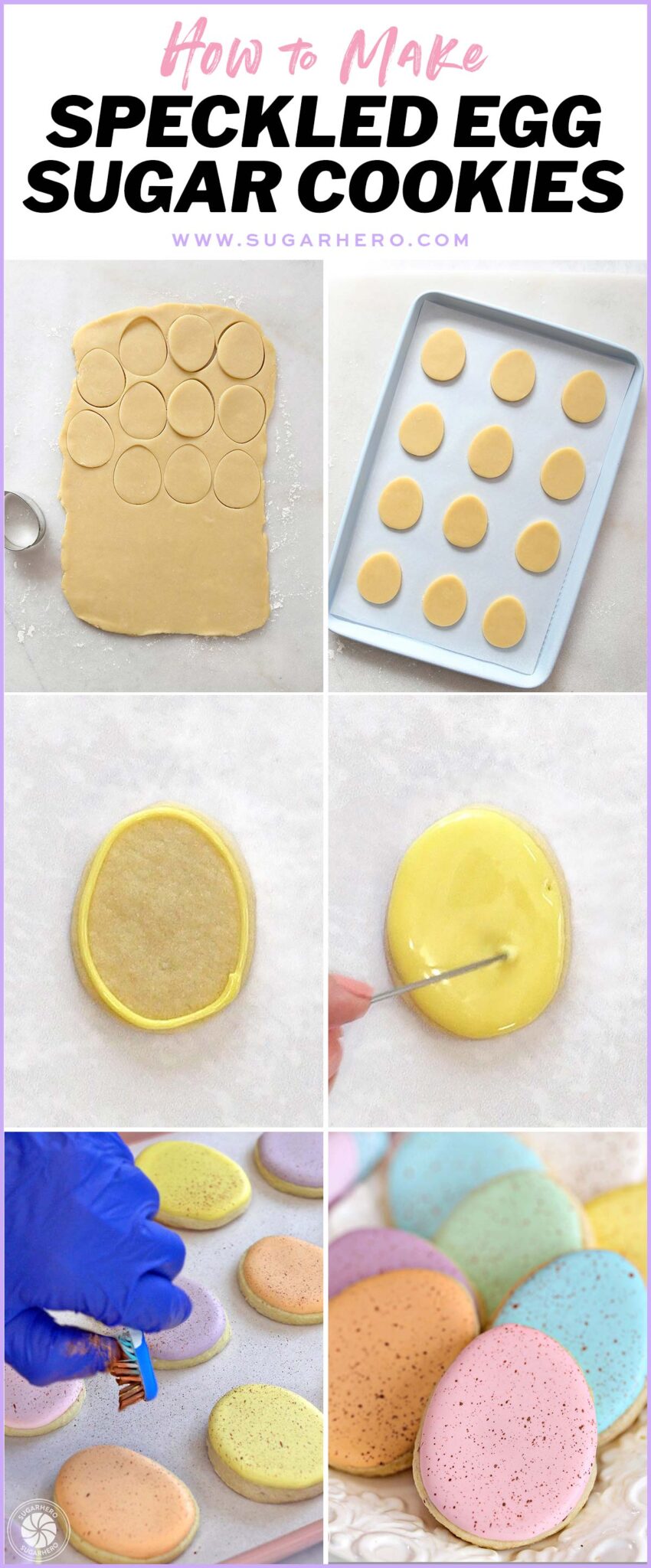 Speckled Easter Egg Sugar Cookies Sugarhero